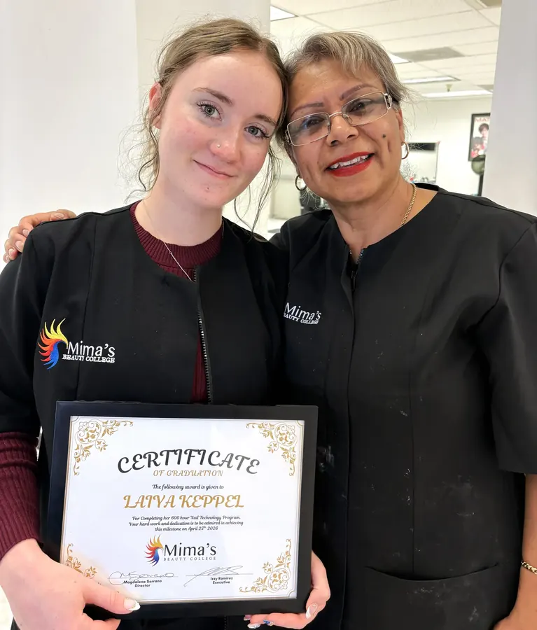Nail technology graduation certificate representing the return on your education investment